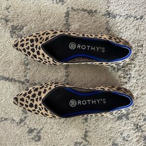 Rothy’s Cheetah Pointed Flats